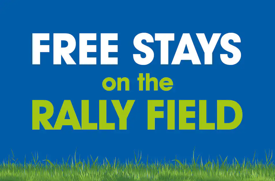 Rally Field Free Stays Benefit