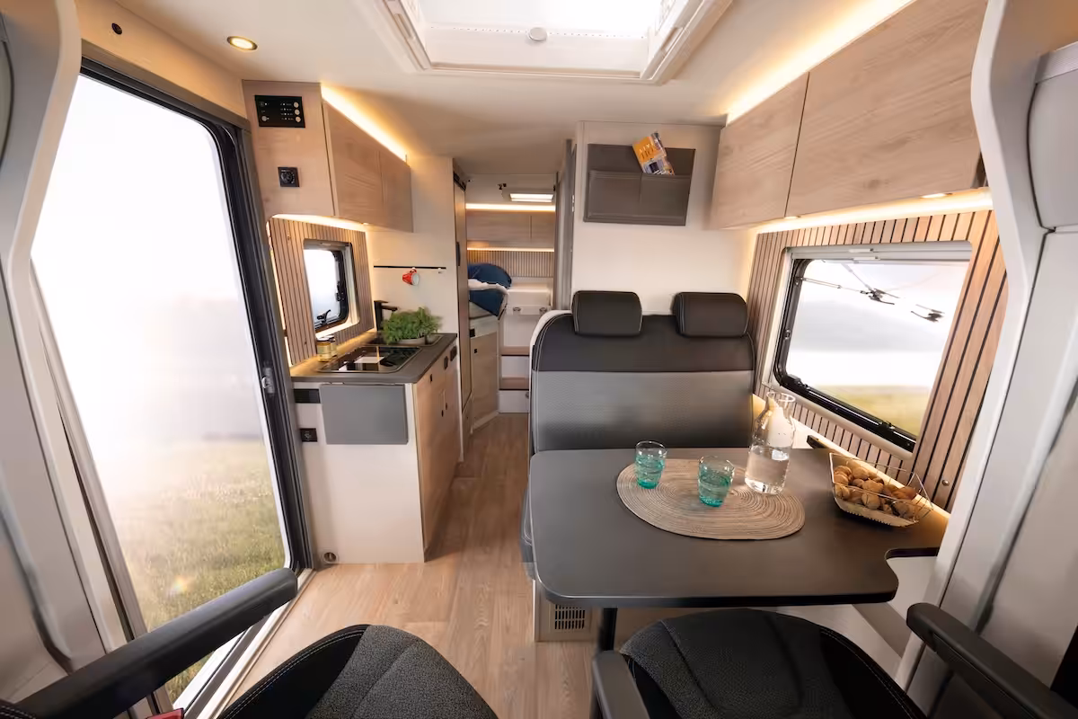 2027 Dethleffs Just Van Front Lounge Caption