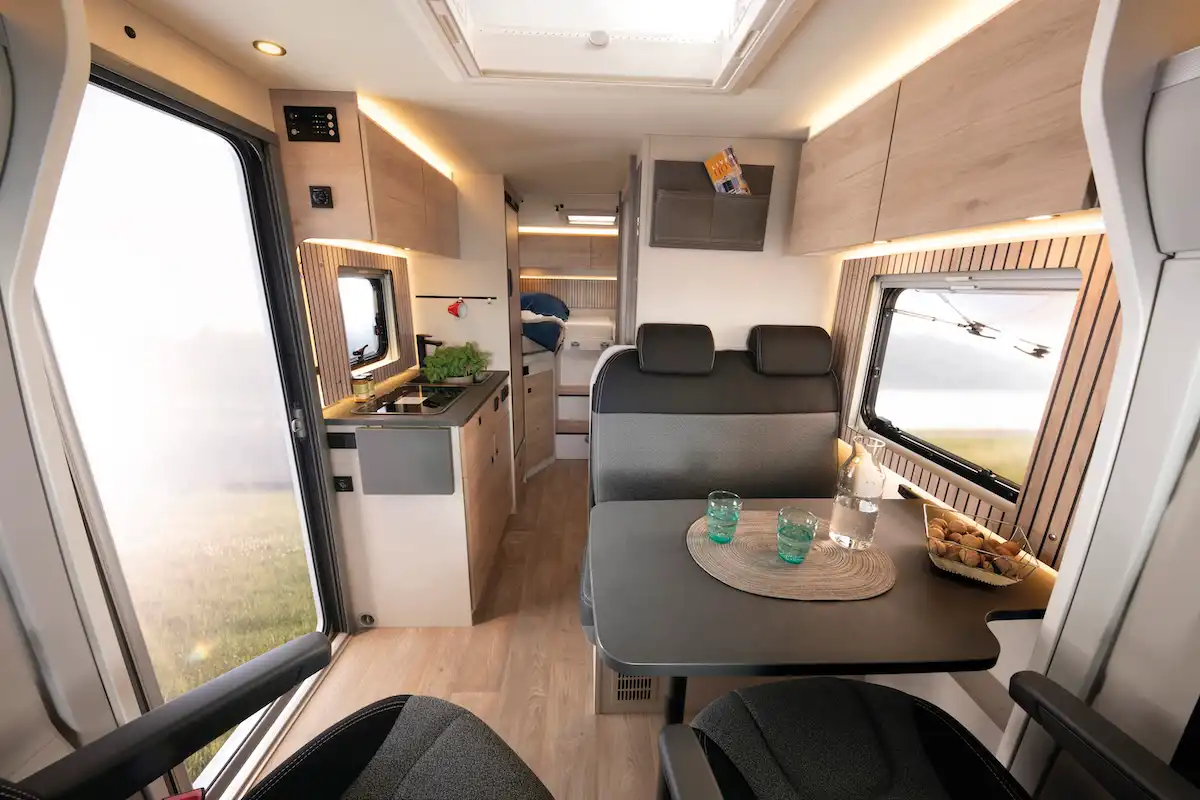 2027 Dethleffs Just Van Front Lounge Caption
