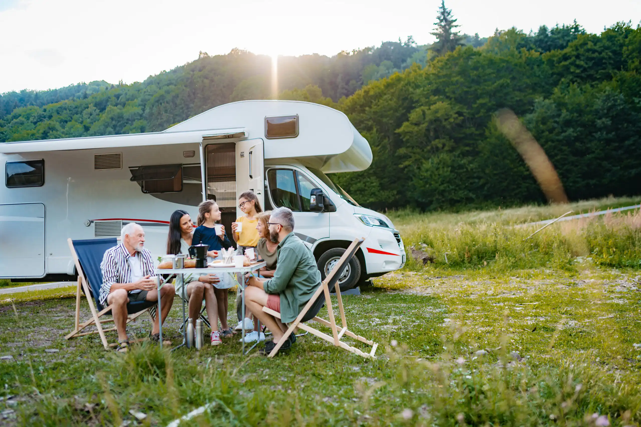 Family On A Motorhome Holiday Scaled