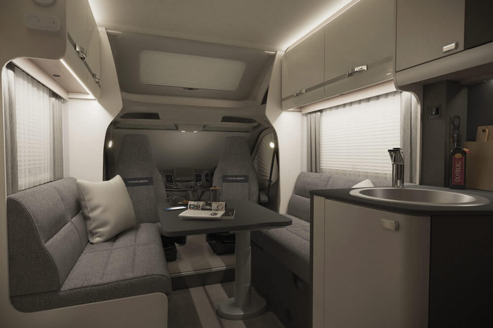 2025 Voyager 594 Front Lounge Night