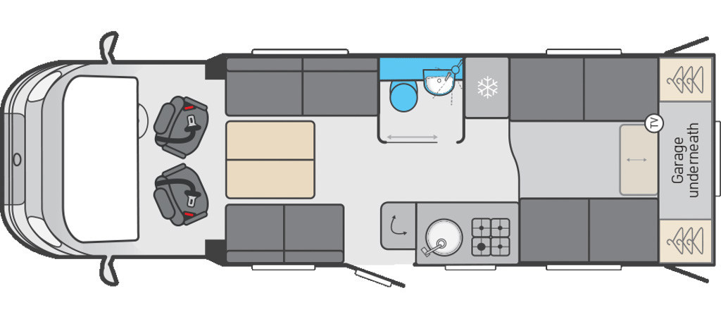 1992025 Voyager 574 Day Lounge