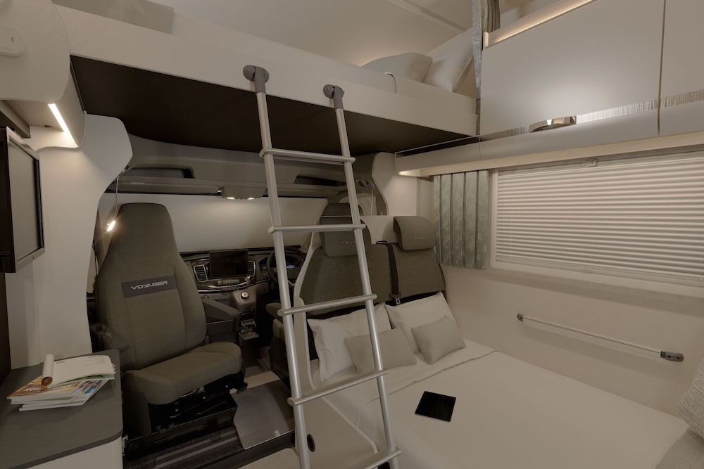 2026 Voyager 475 Front Lounge Night Time Resized Caption