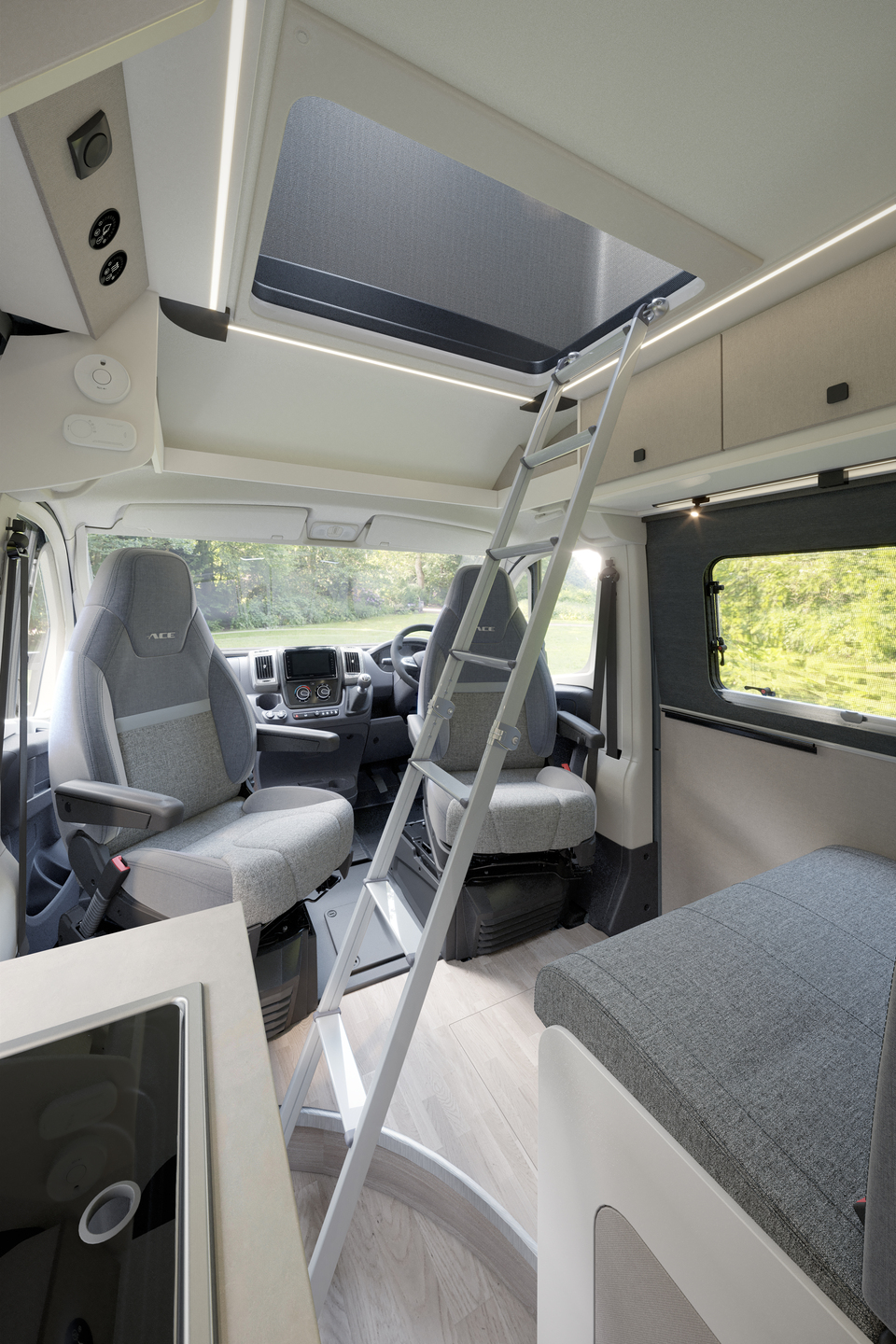 Ace front lounge with ladder